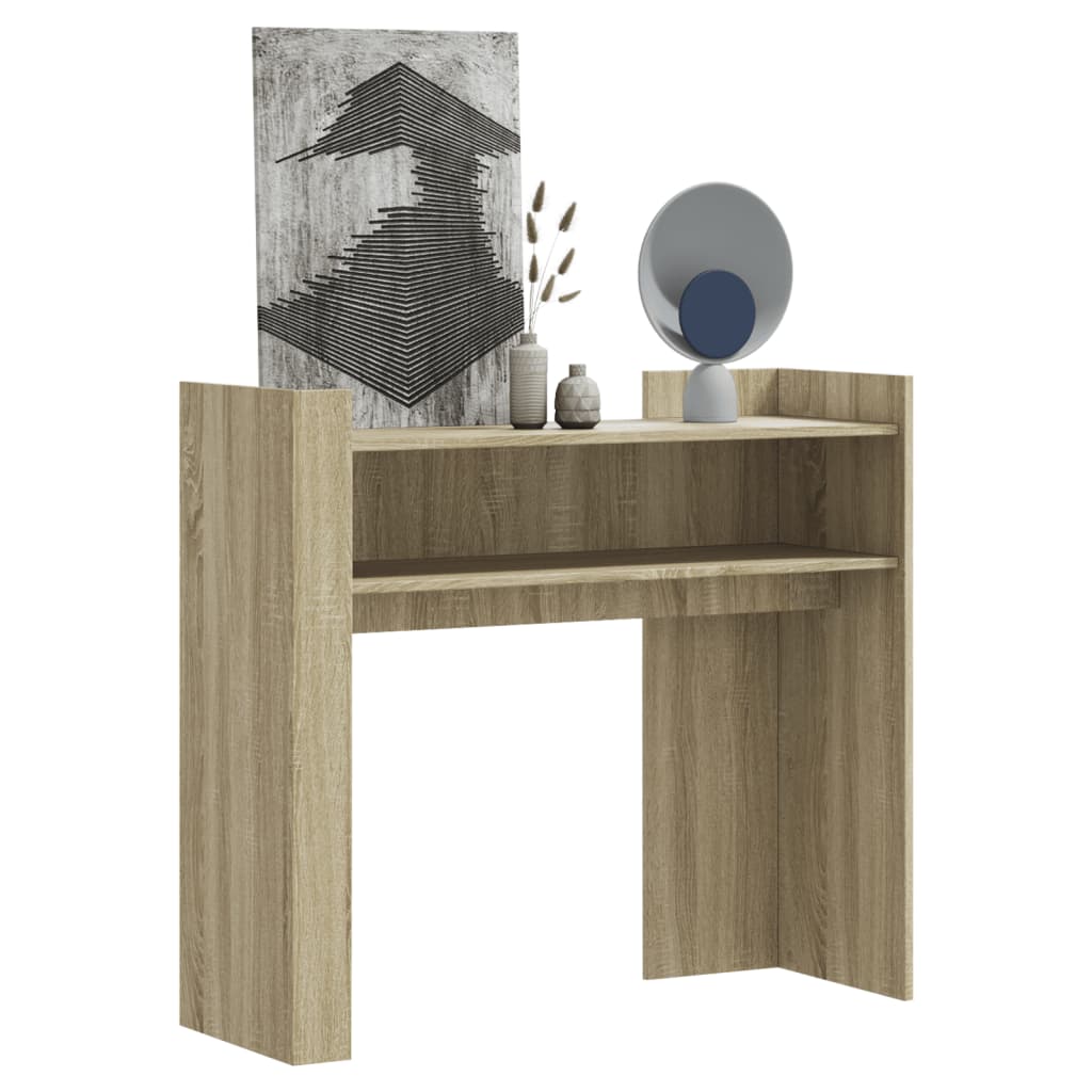 Table console chêne sonoma 100x35x90 cm bois d'ingénierie - XIOS