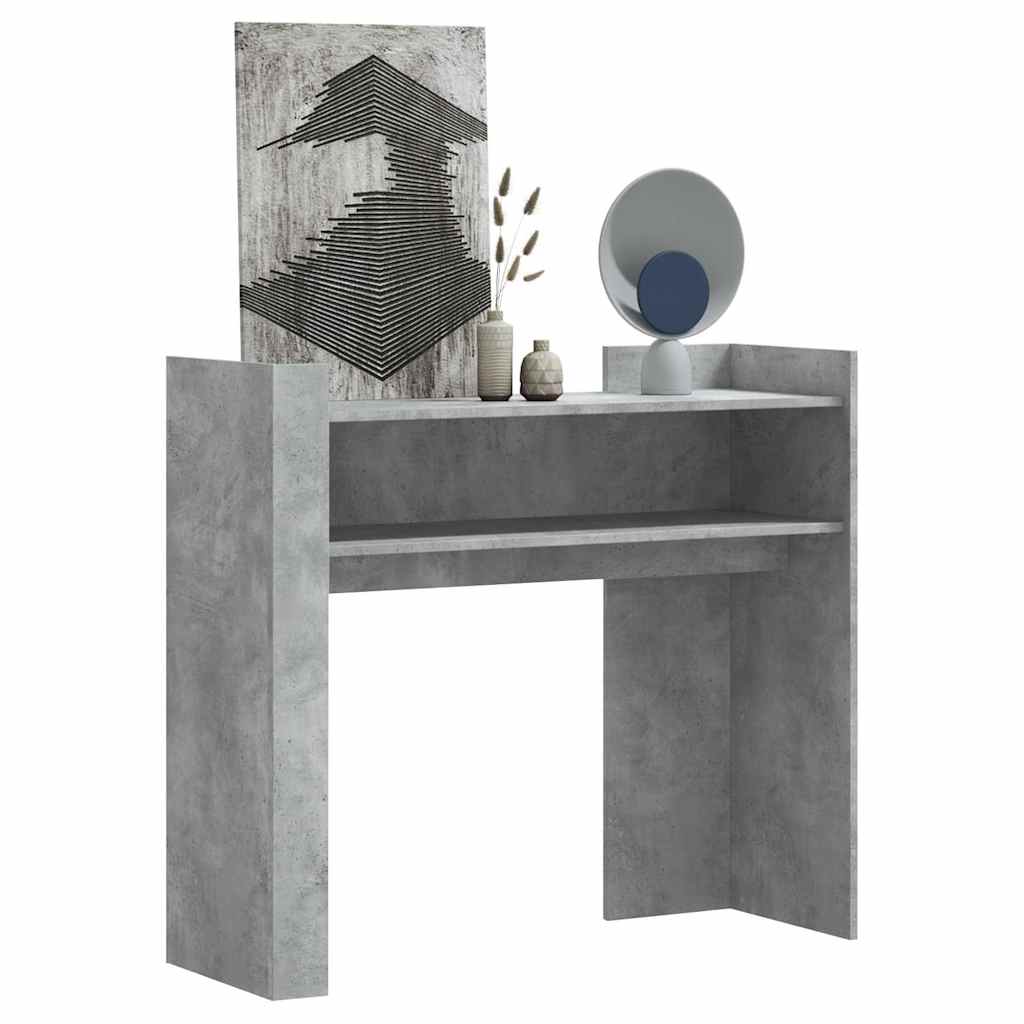 Table console gris béton 100x35x90 cm bois d'ingénierie - XIOS