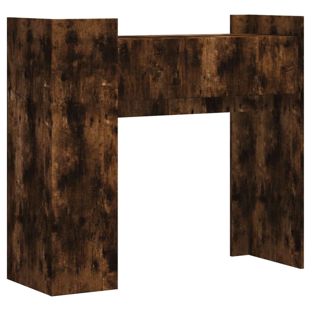 Table console chêne fumé 100x35x90 cm bois d'ingénierie - XIOS