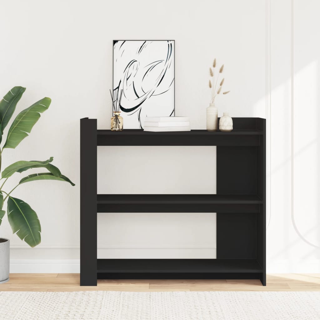 Table console noir 100x35x90 cm bois d'ingénierie - XIOS