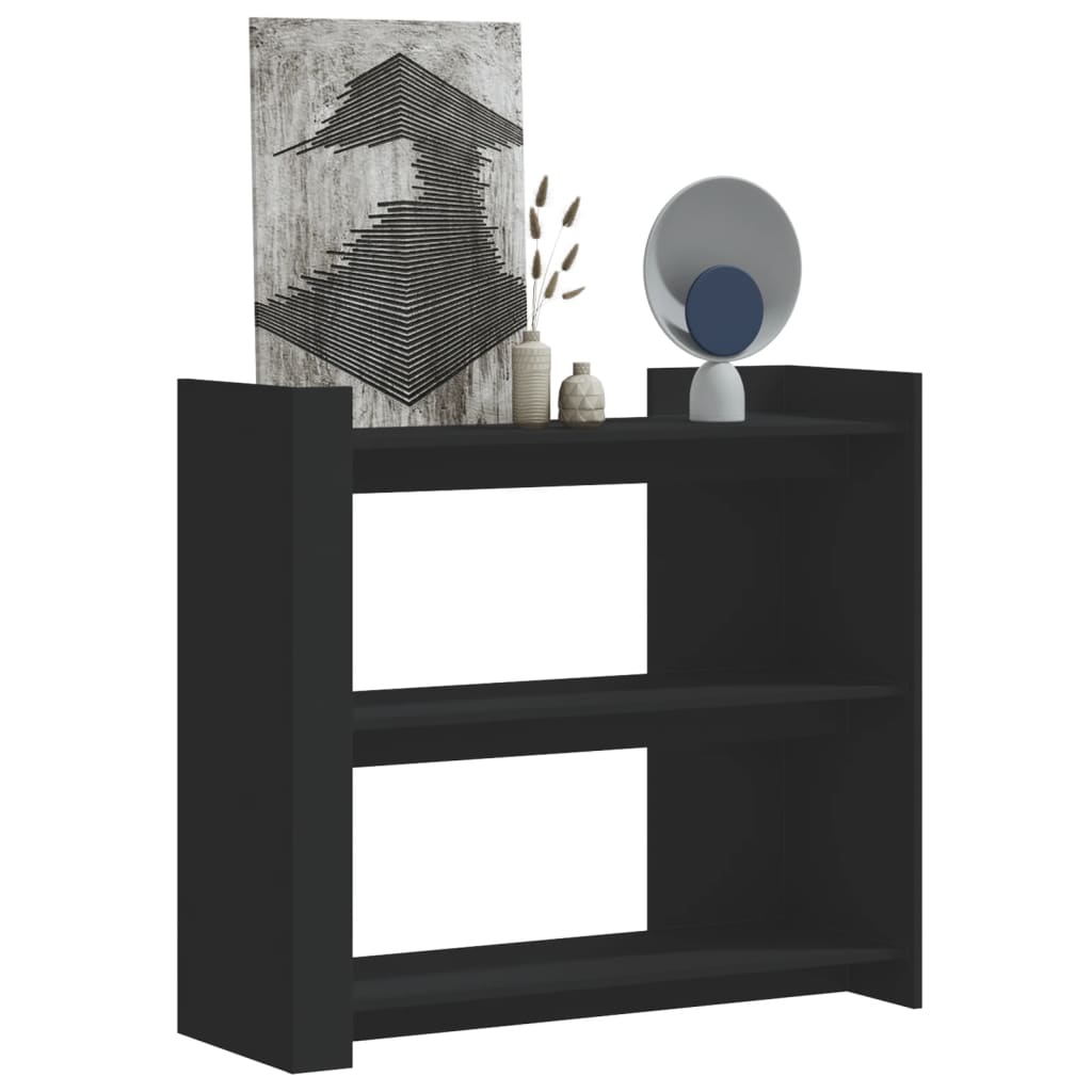 Table console noir 100x35x90 cm bois d'ingénierie - XIOS