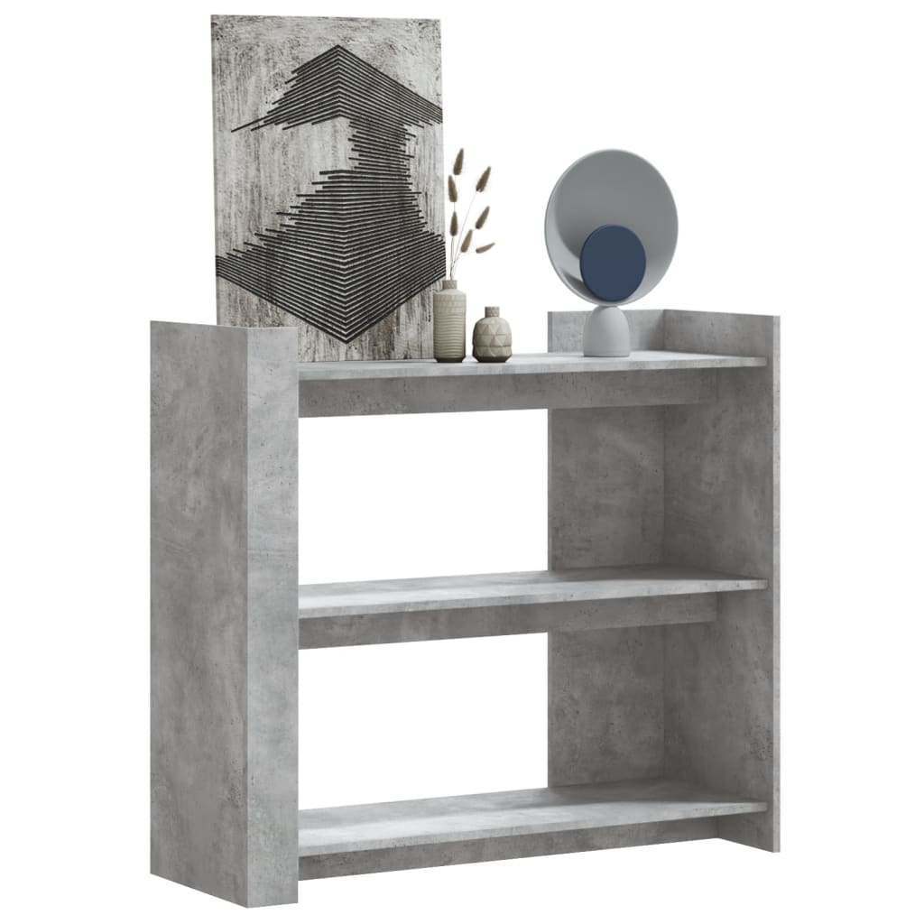 Table console gris béton 100x35x90 cm bois d'ingénierie - XIOS