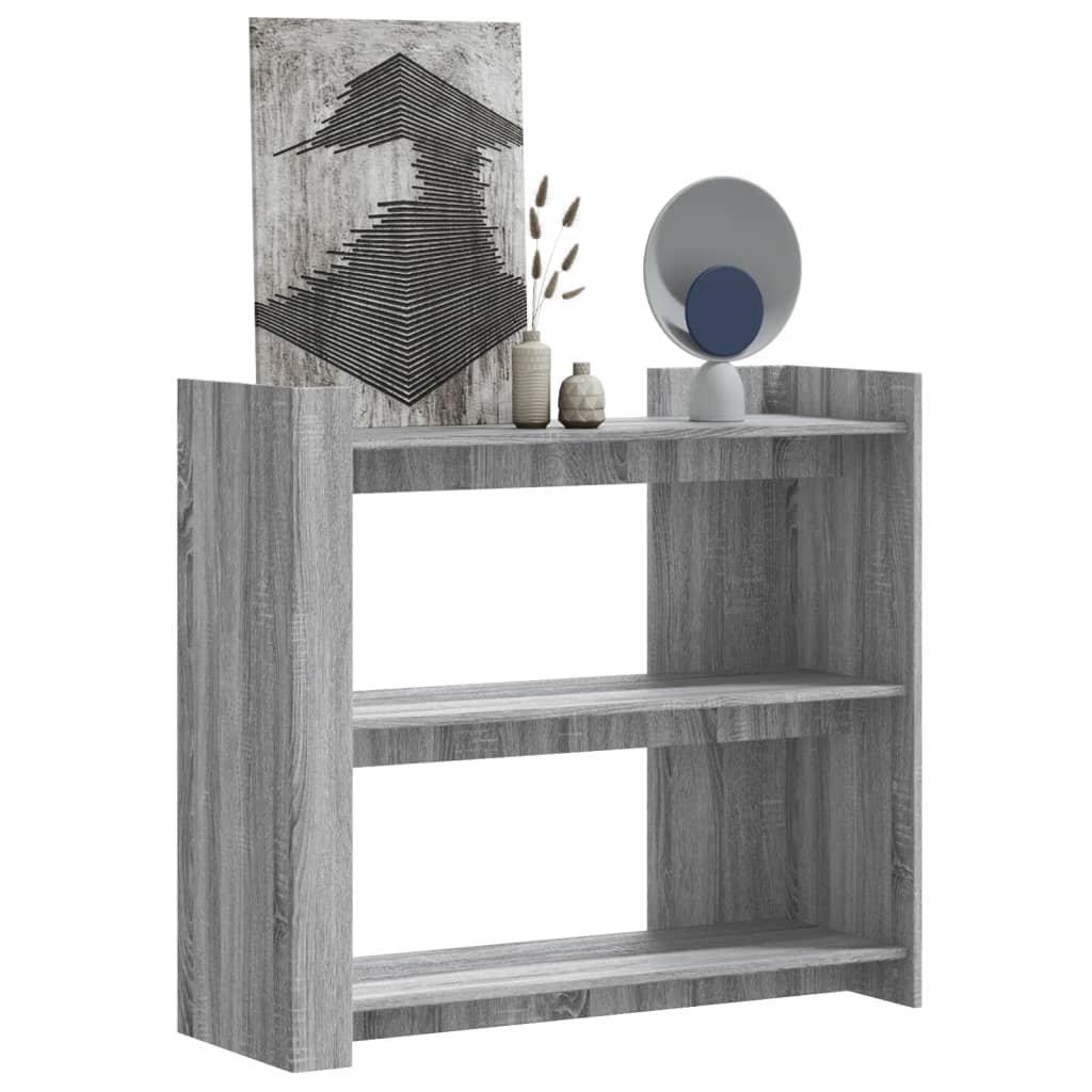 Table console sonoma gris 100x35x90 cm bois d'ingénierie - XIOS