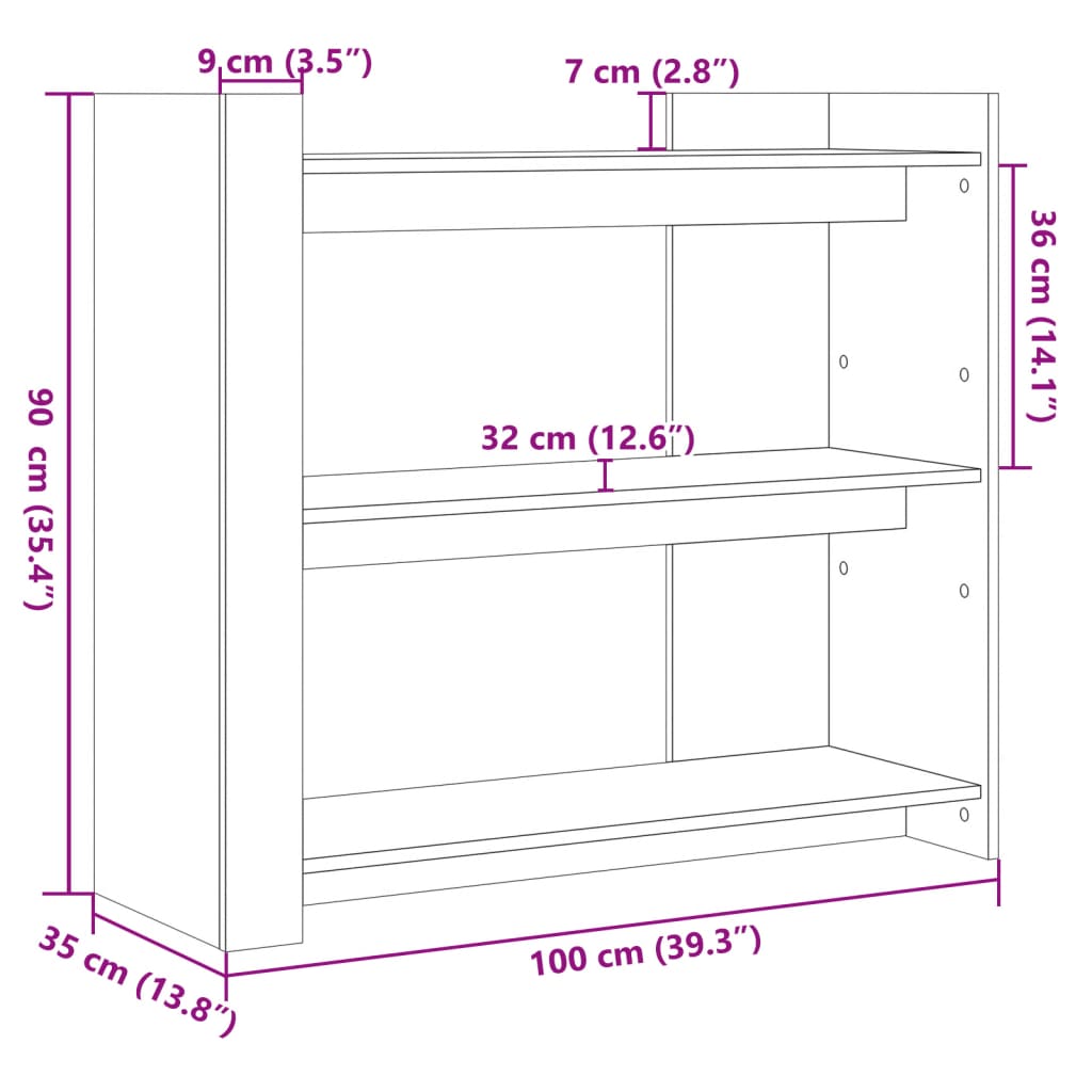 Table console chêne marron 100x35x90 cm bois d'ingénierie - XIOS