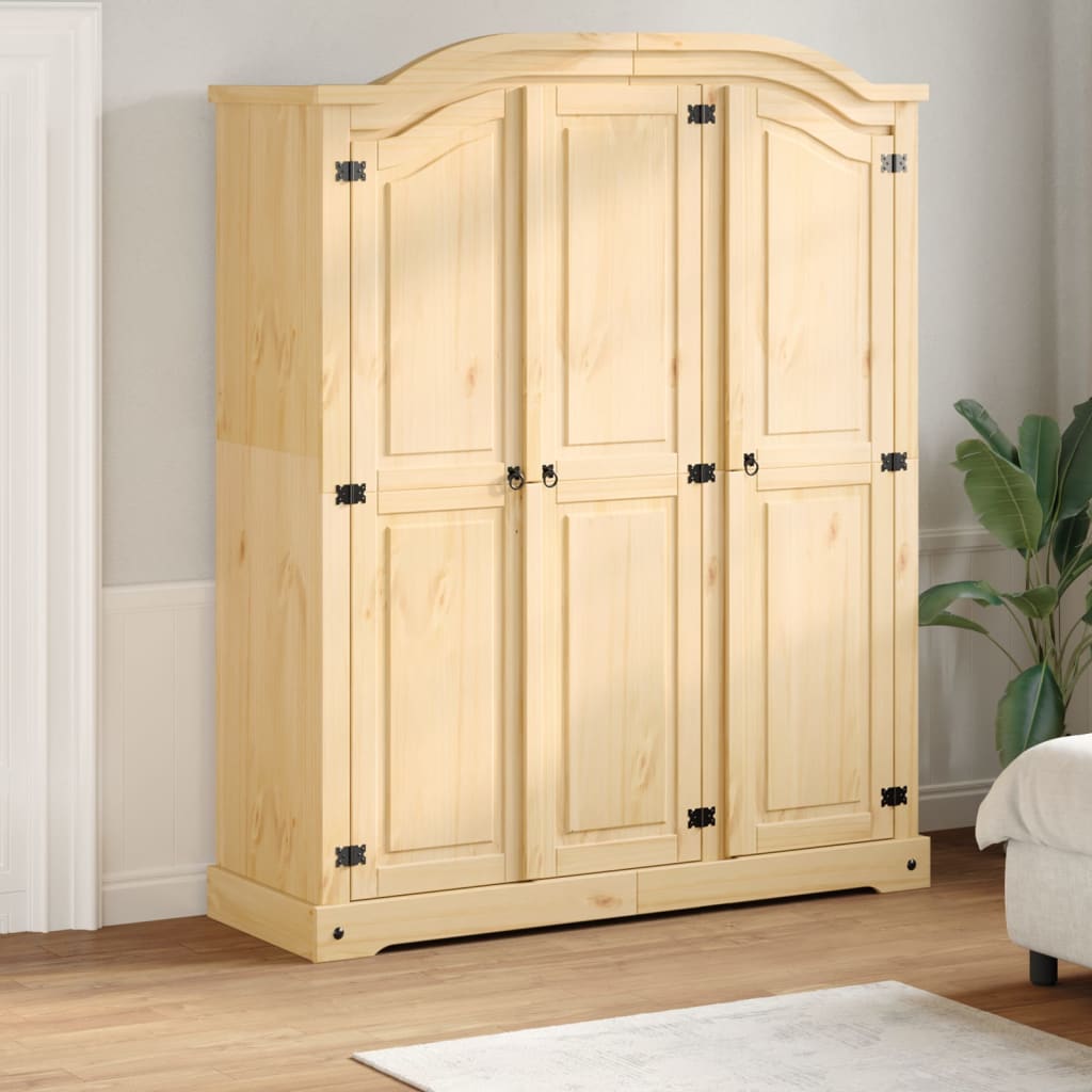Garde-robe Corona 151,5x52x186 cm bois de pin massif - XIOS