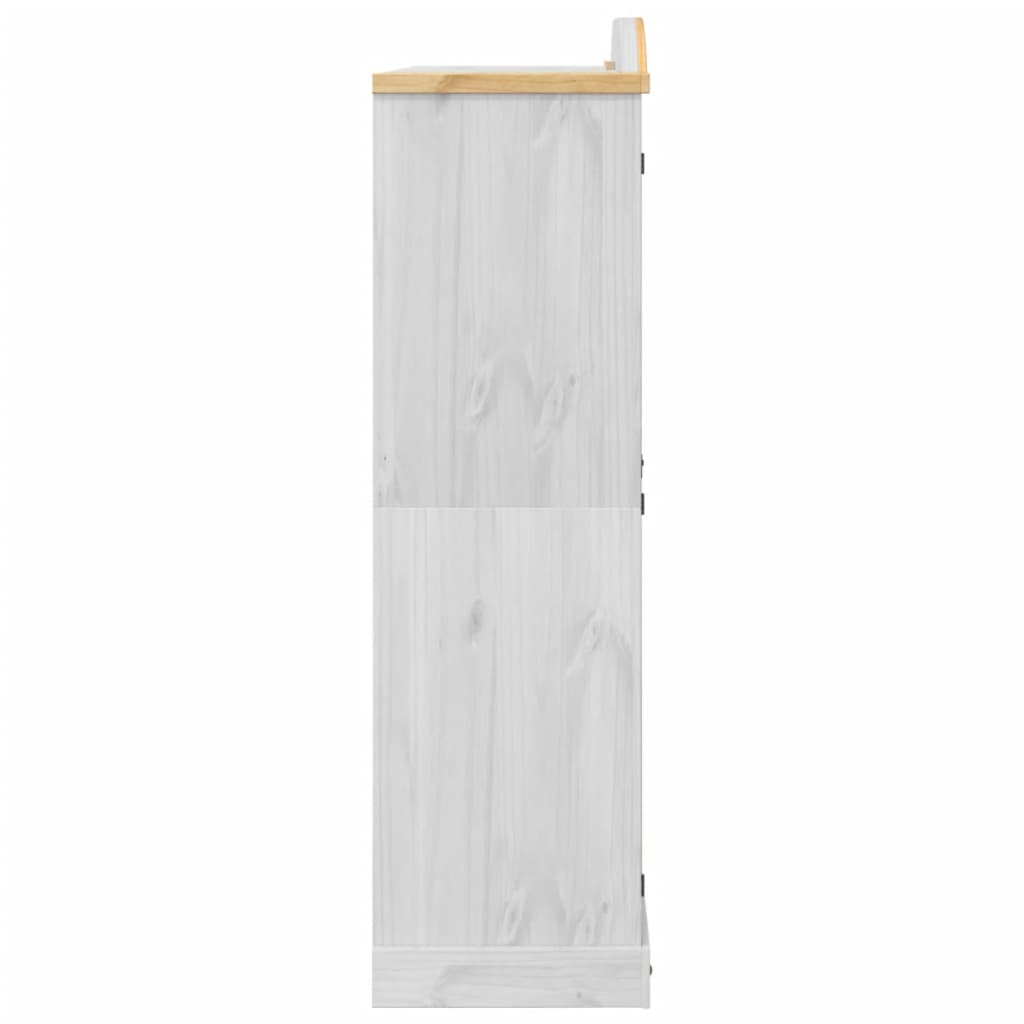 Garde-robe Corona blanc 151,5x52x186 cm bois de pin massif - XIOS