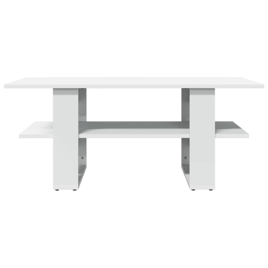 Table basse blanc 102x55x42 cm bois d'ingénierie - XIOS