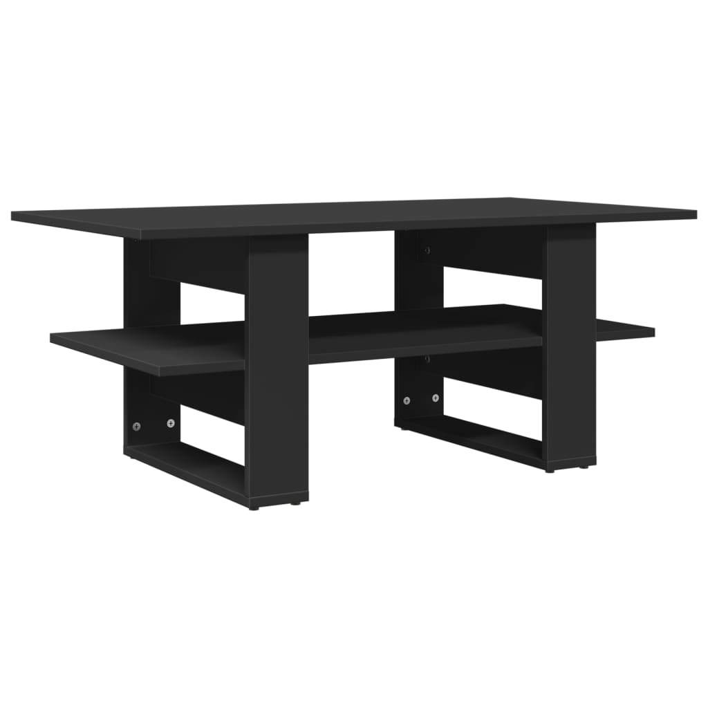 Table basse noir 102x55x42 cm bois d'ingénierie - XIOS