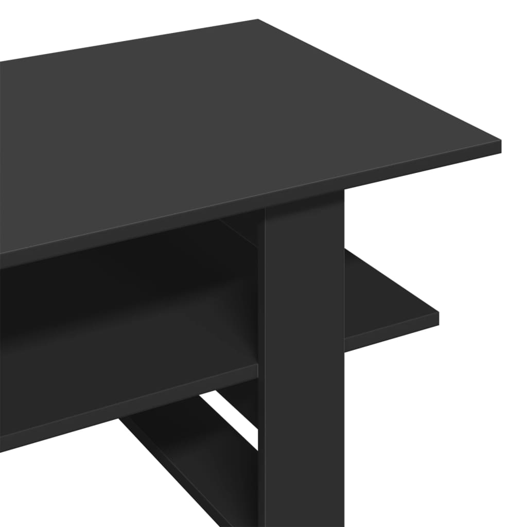 Table basse noir 102x55x42 cm bois d'ingénierie - XIOS