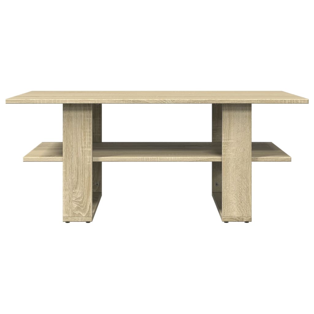 Table basse chêne sonoma 102x55x42 cm bois d'ingénierie - XIOS