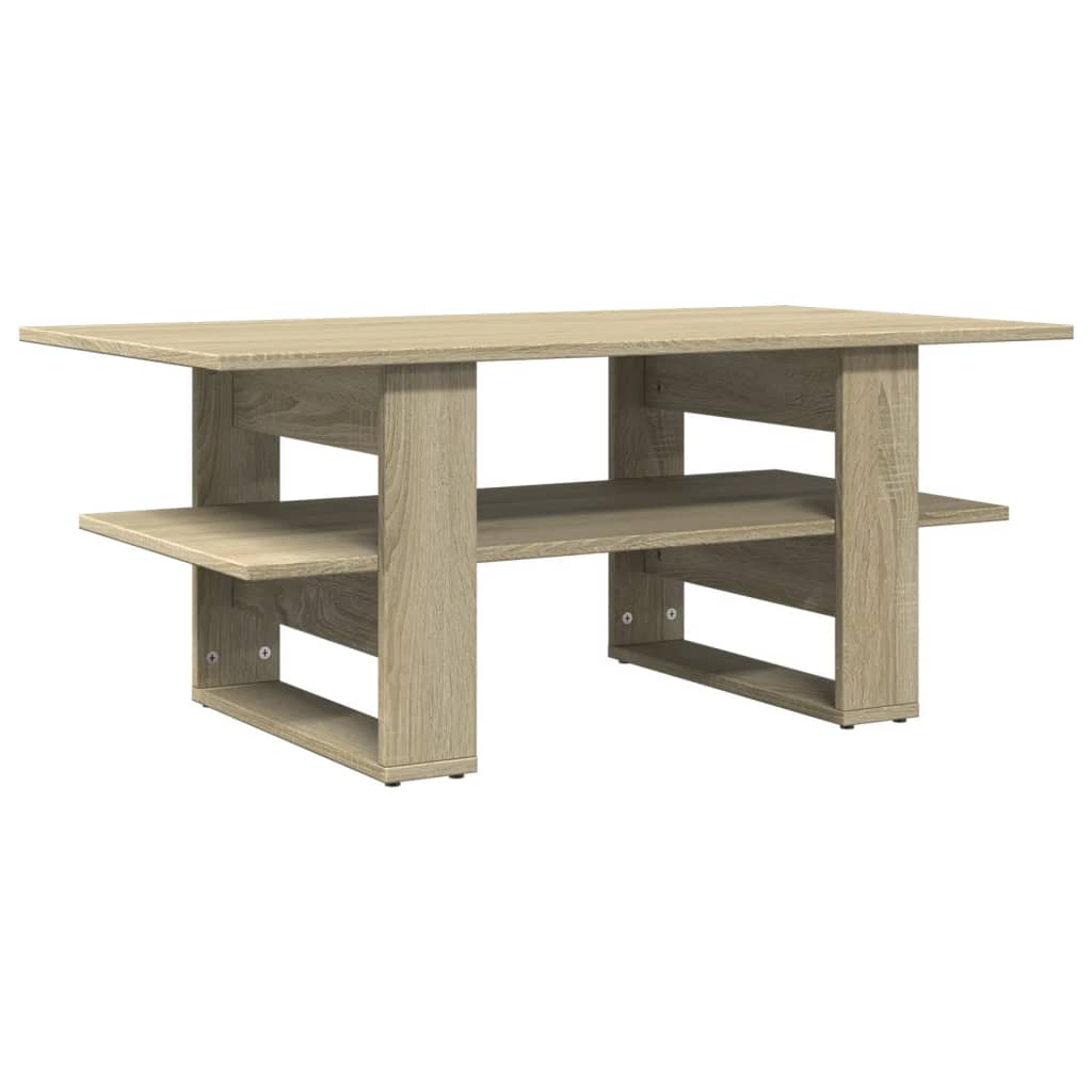 Table basse chêne sonoma 102x55x42 cm bois d'ingénierie - XIOS