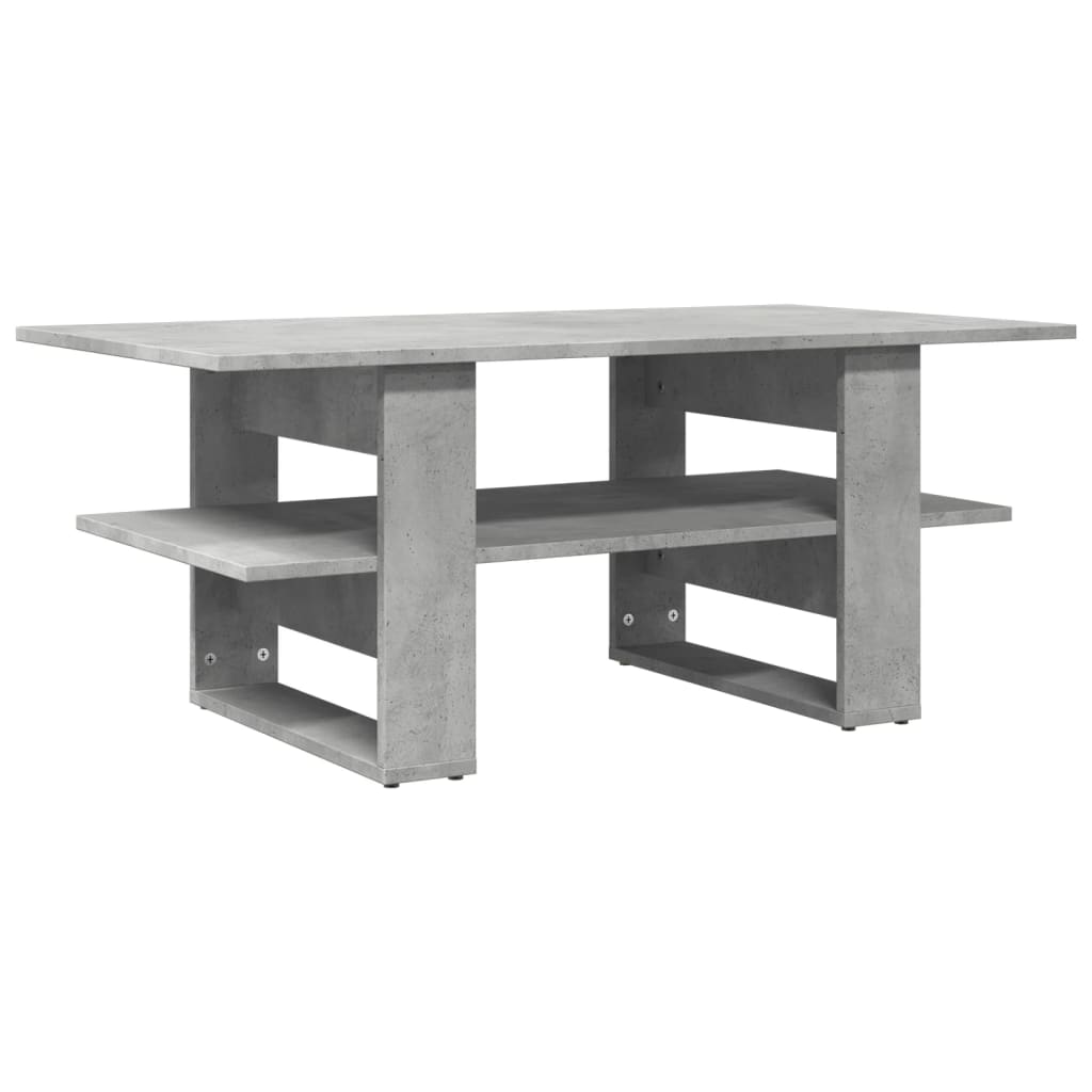 Table basse gris béton 102x55x42 cm bois d'ingénierie - XIOS