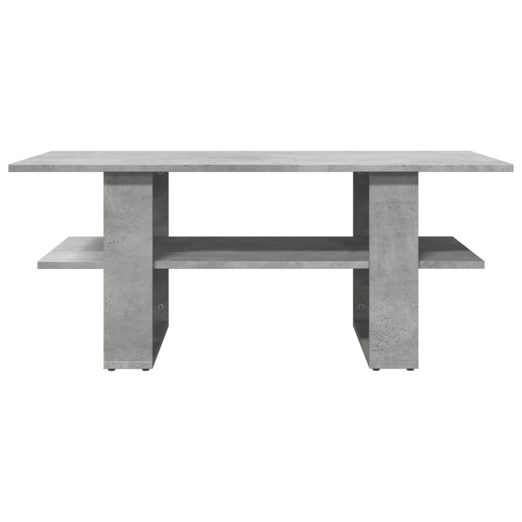 Table basse gris béton 102x55x42 cm bois d'ingénierie - XIOS