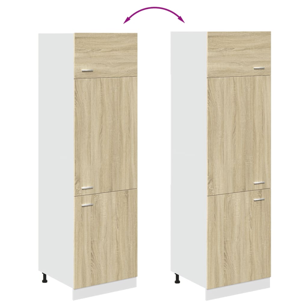 Armoire réfrigérée "Lyon" Chêne Sonoma 60 x 57 x 207 cm Bois d'ingénierie - XIOS