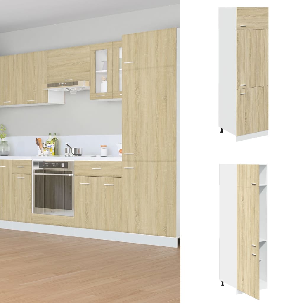 Armoire réfrigérée "Lyon" Chêne Sonoma 60 x 57 x 207 cm Bois d'ingénierie - XIOS
