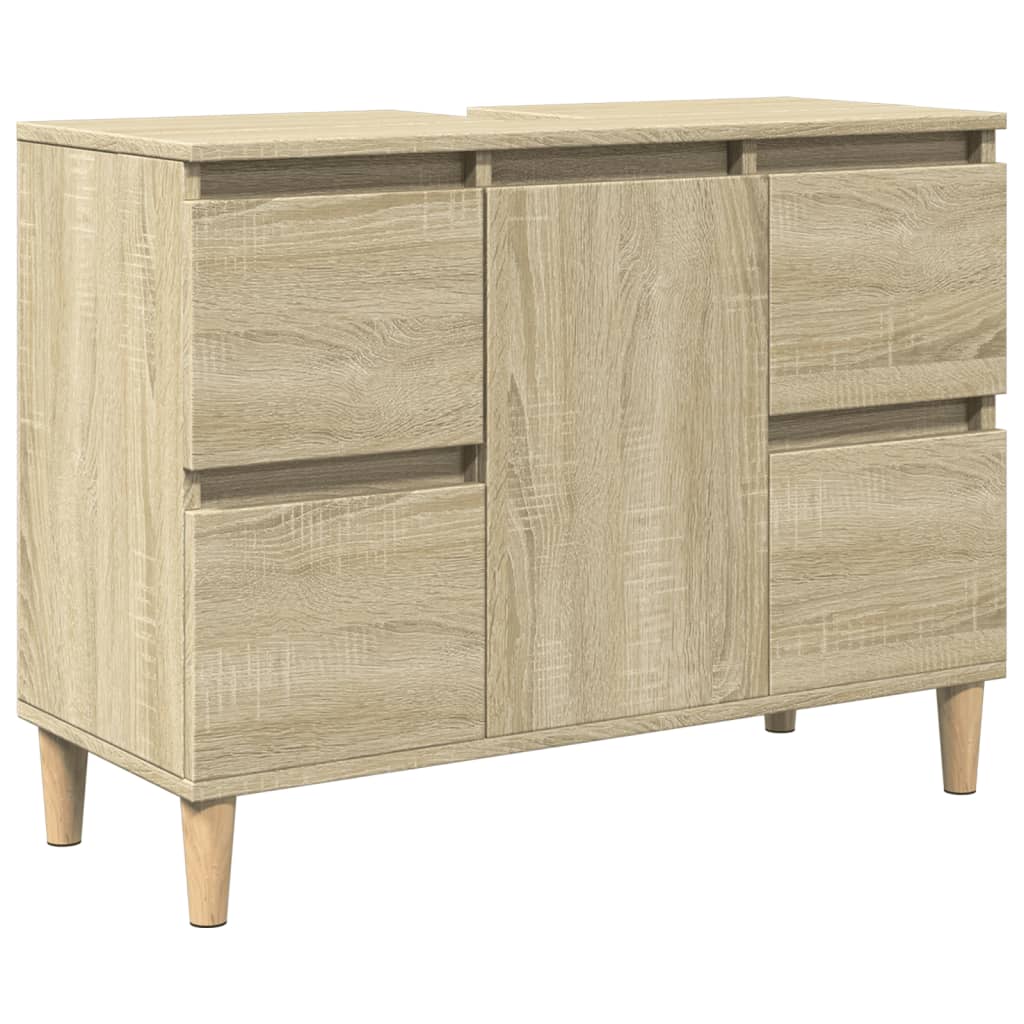 Meuble d'évier chêne sonoma 80x33x60 cm bois d'ingénierie - XIOS
