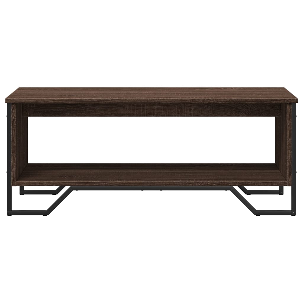 Table basse chêne marron 100x51x40 cm bois d'ingénierie - XIOS