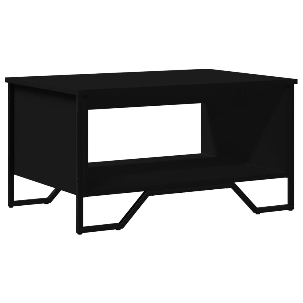 Table basse noir 75x51x40 cm bois d'ingénierie - XIOS
