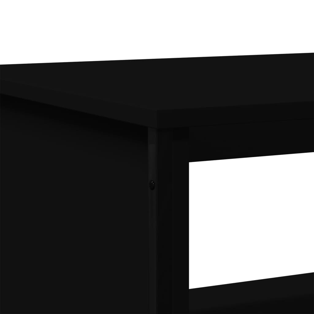 Table basse noir 75x51x40 cm bois d'ingénierie - XIOS