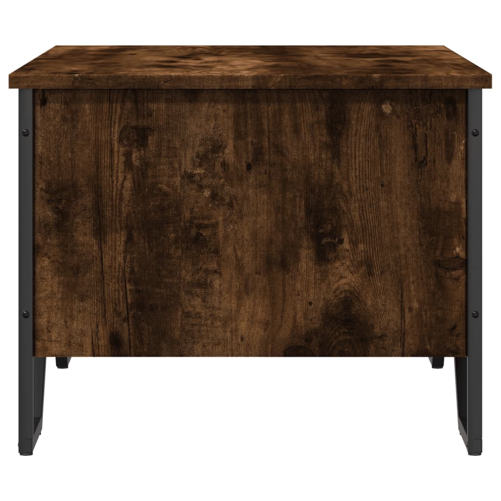 Table basse chêne fumé 75x51x40 cm bois d'ingénierie - XIOS