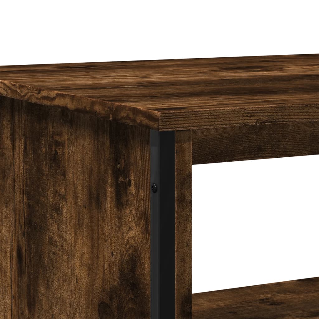 Table basse chêne fumé 75x51x40 cm bois d'ingénierie - XIOS