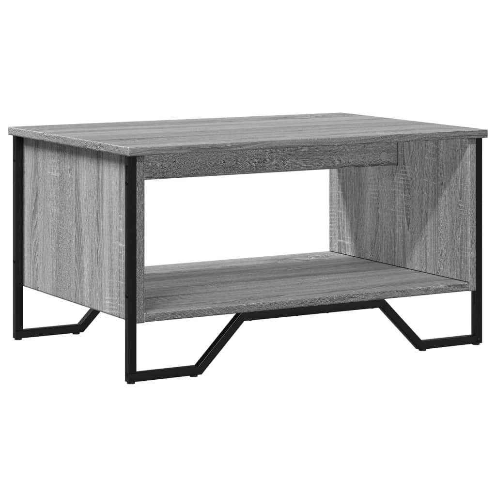 Table basse sonoma gris 75x51x40 cm bois d'ingénierie - XIOS