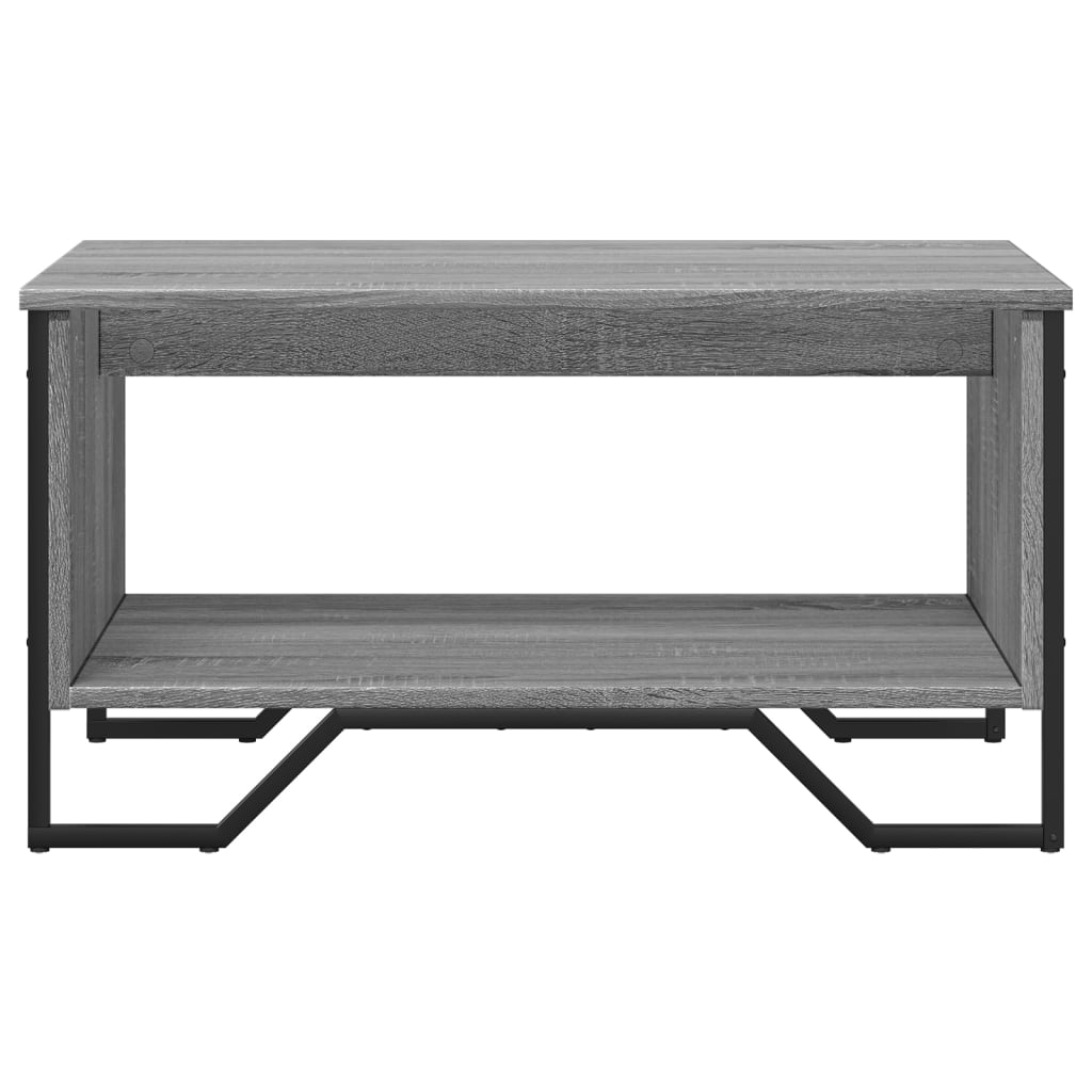Table basse sonoma gris 75x51x40 cm bois d'ingénierie - XIOS