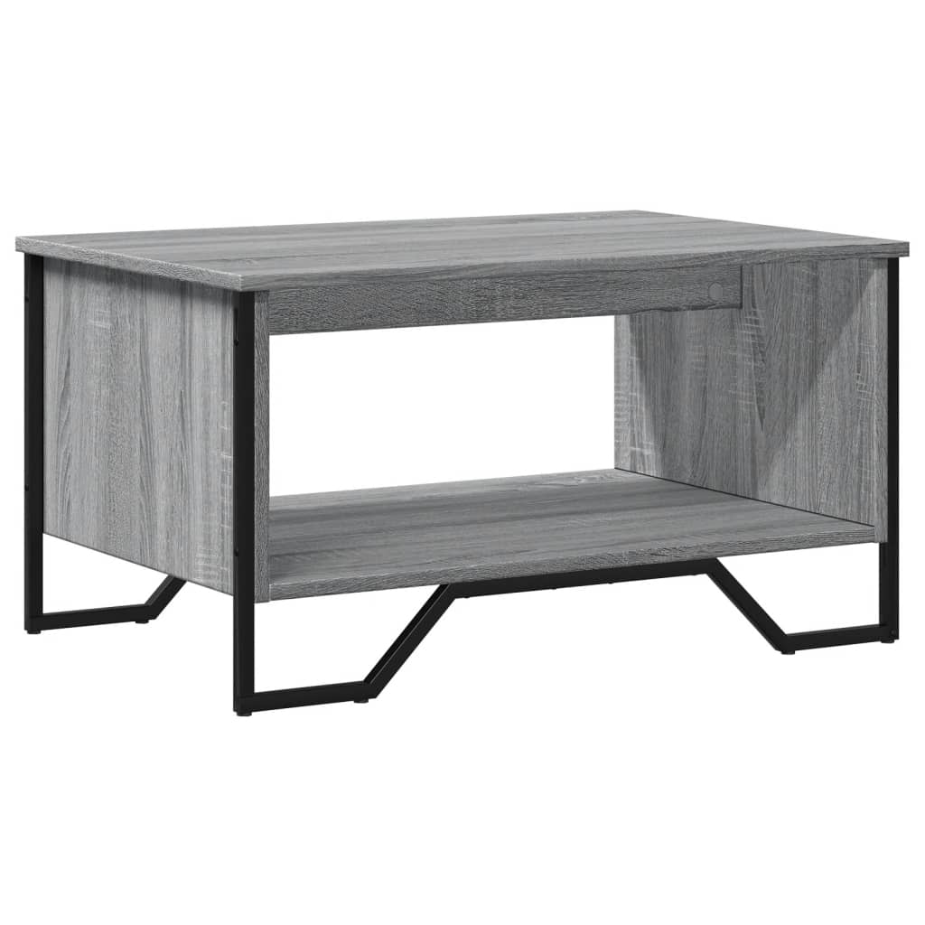 Table basse sonoma gris 75x51x40 cm bois d'ingénierie - XIOS