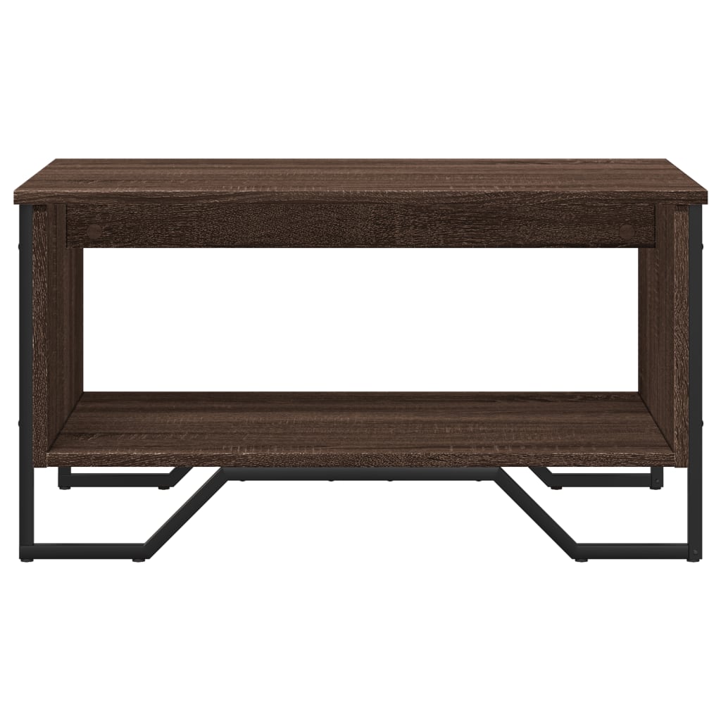 Table basse chêne marron 75x51x40 cm bois d'ingénierie - XIOS