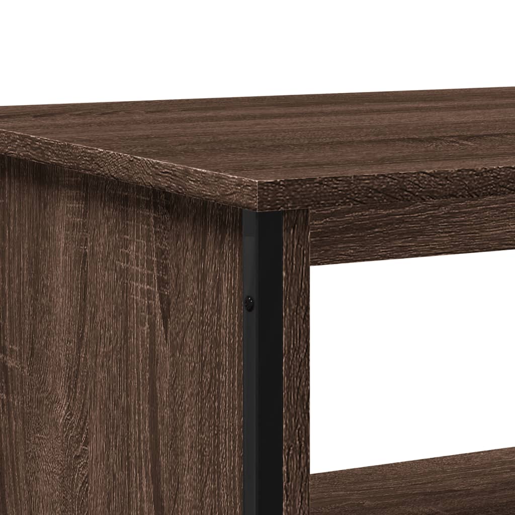 Table basse chêne marron 75x51x40 cm bois d'ingénierie - XIOS