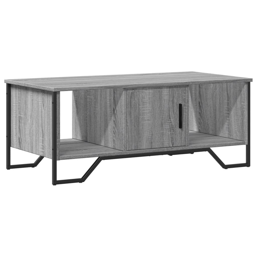 Table basse sonoma gris 100x51x40 cm bois d'ingénierie - XIOS