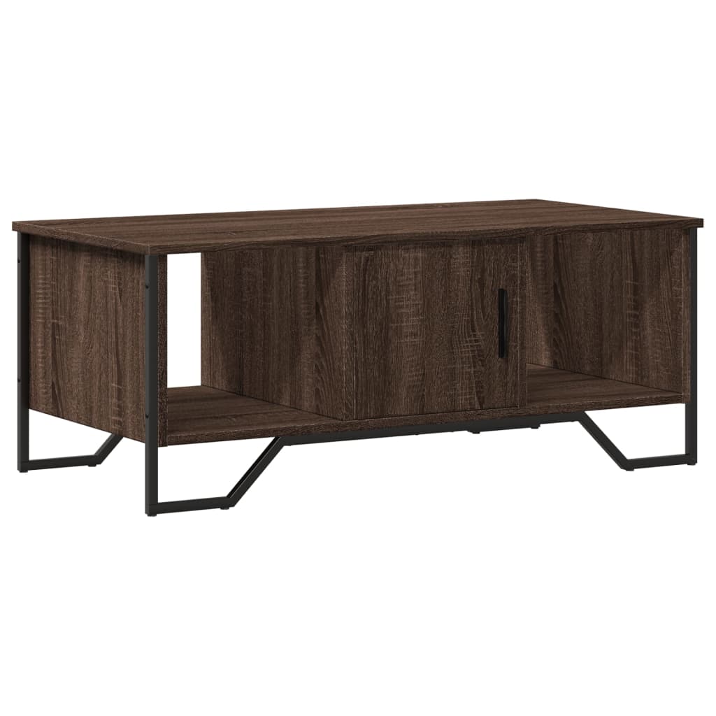Table basse chêne marron 100x51x40 cm bois d'ingénierie - XIOS