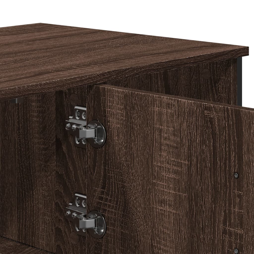 Table basse chêne marron 100x51x40 cm bois d'ingénierie - XIOS