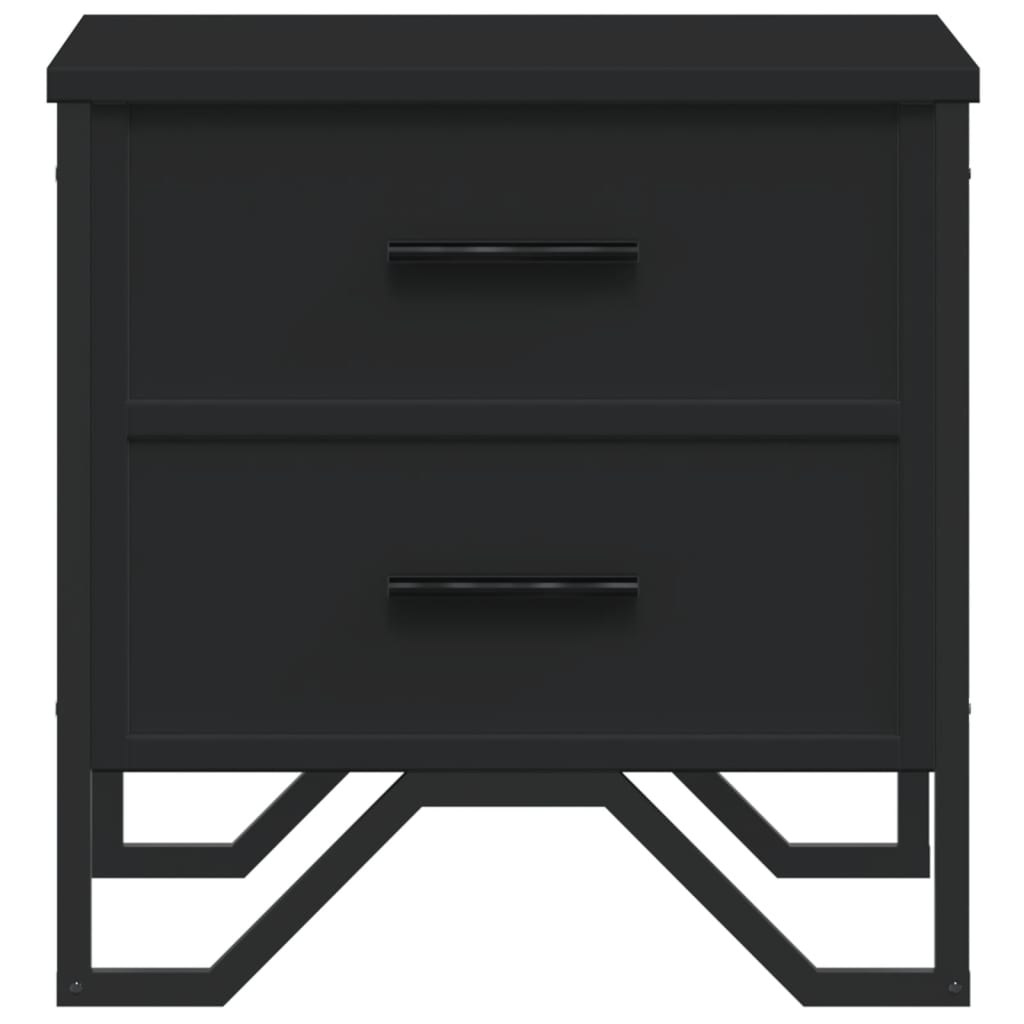 Tables de chevet 2 pcs noir 40x41x40 cm bois d'ingénierie - XIOS