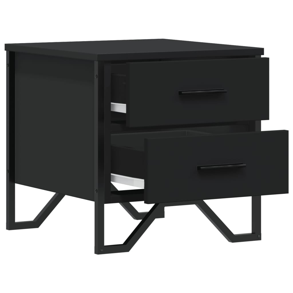 Tables de chevet 2 pcs noir 40x41x40 cm bois d'ingénierie - XIOS