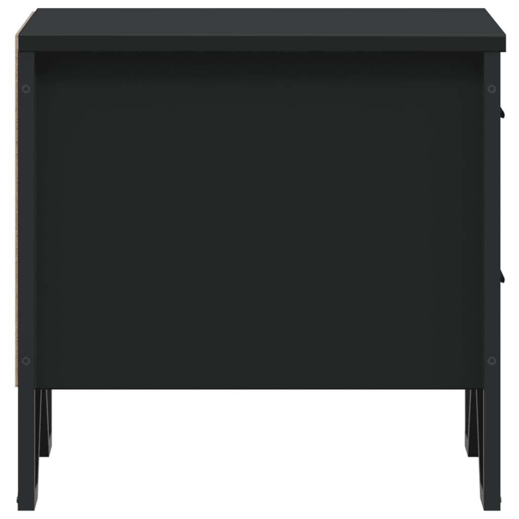 Tables de chevet 2 pcs noir 40x41x40 cm bois d'ingénierie - XIOS
