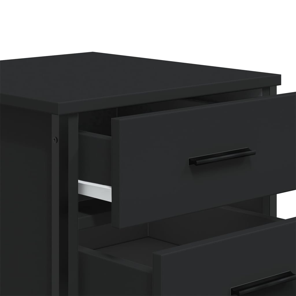 Tables de chevet 2 pcs noir 40x41x40 cm bois d'ingénierie - XIOS