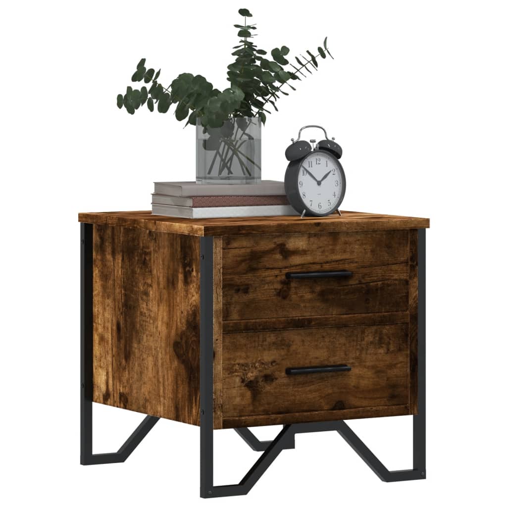 Tables de chevet 2 pcs chêne fumé 40x41x40 cm bois ingénierie - XIOS