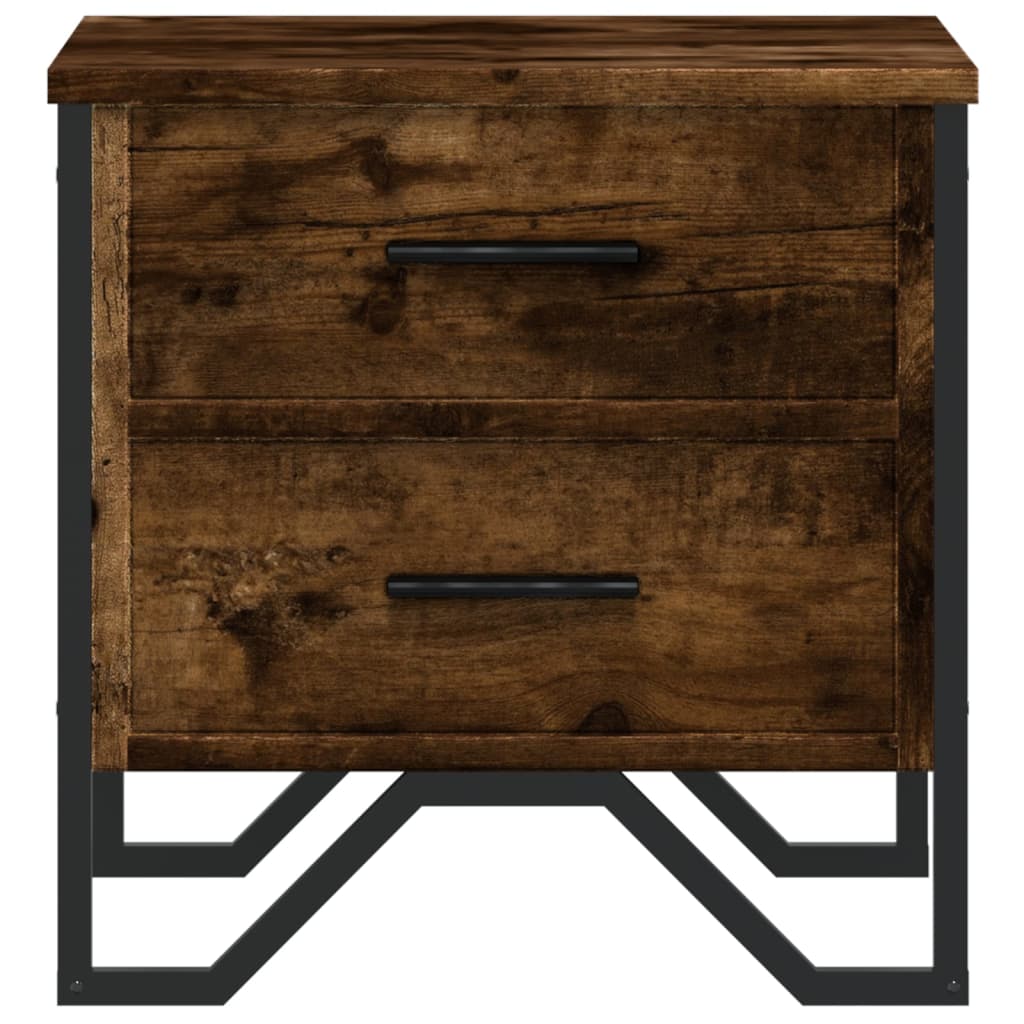 Tables de chevet 2 pcs chêne fumé 40x41x40 cm bois ingénierie - XIOS