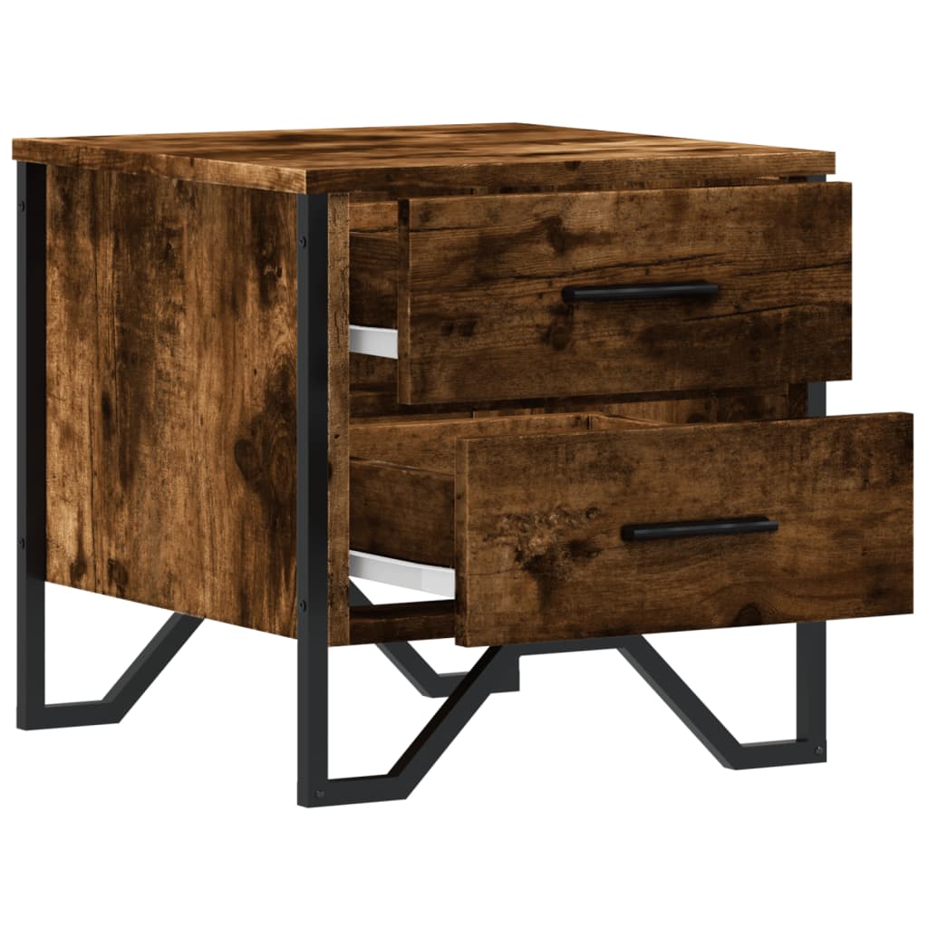 Tables de chevet 2 pcs chêne fumé 40x41x40 cm bois ingénierie - XIOS
