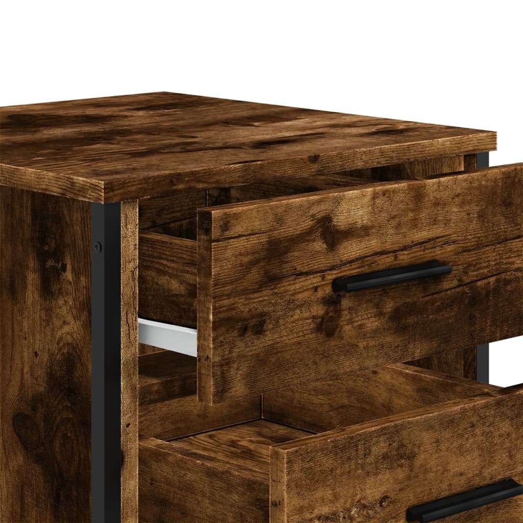 Tables de chevet 2 pcs chêne fumé 40x41x40 cm bois ingénierie - XIOS