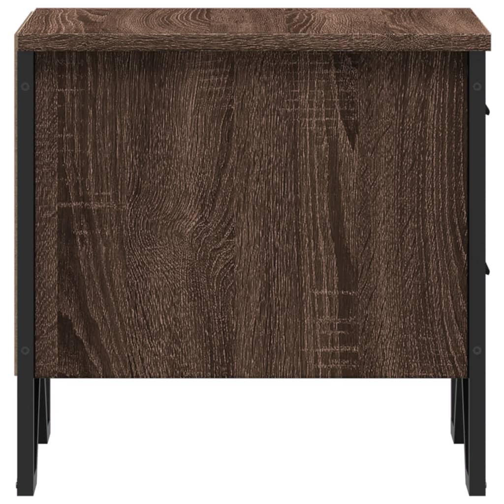 Tables de chevet 2pcs chêne marron 40x41x40cm bois d'ingénierie - XIOS