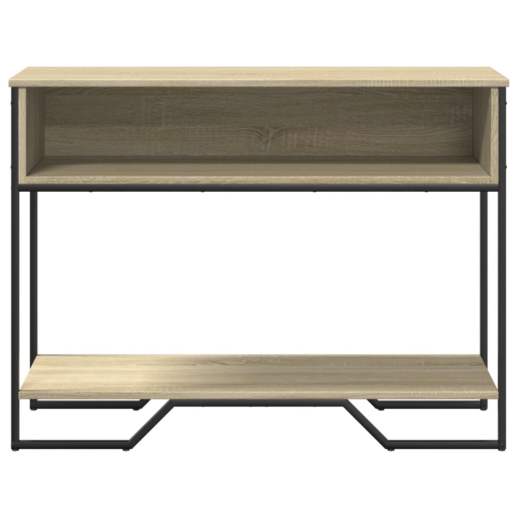 Table console chêne sonoma 100x35x74,5 cm bois d'ingénierie - XIOS