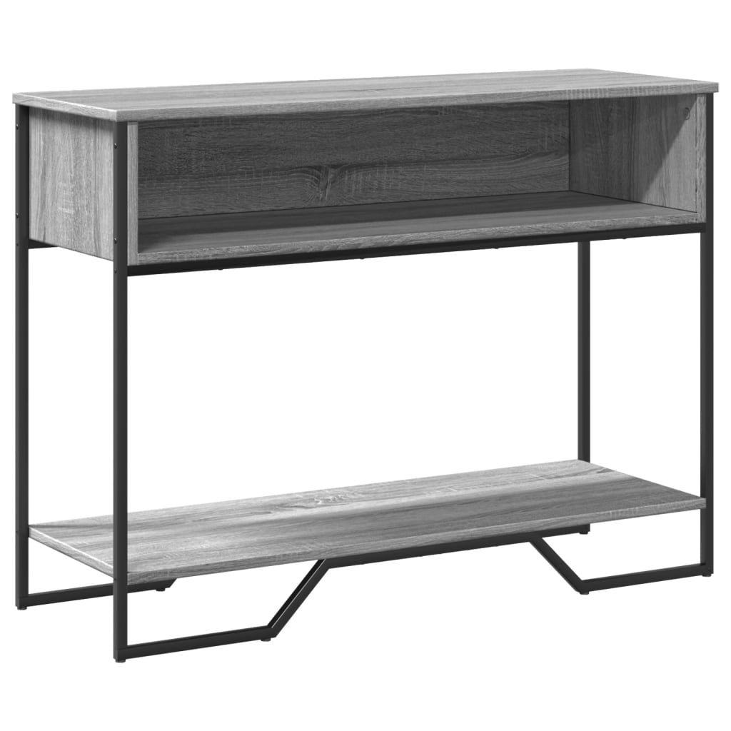 Table console sonoma gris 100x35x74,5 cm bois d'ingénierie - XIOS