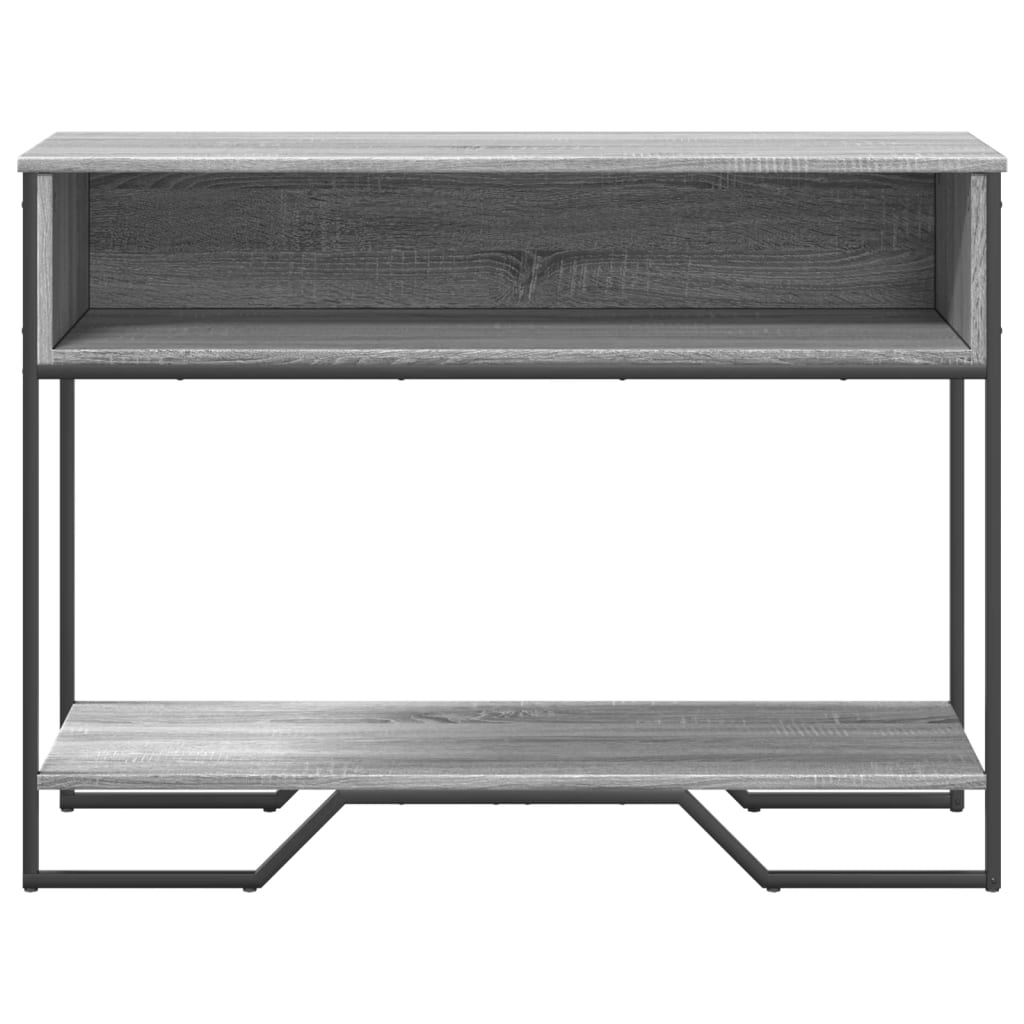 Table console sonoma gris 100x35x74,5 cm bois d'ingénierie - XIOS