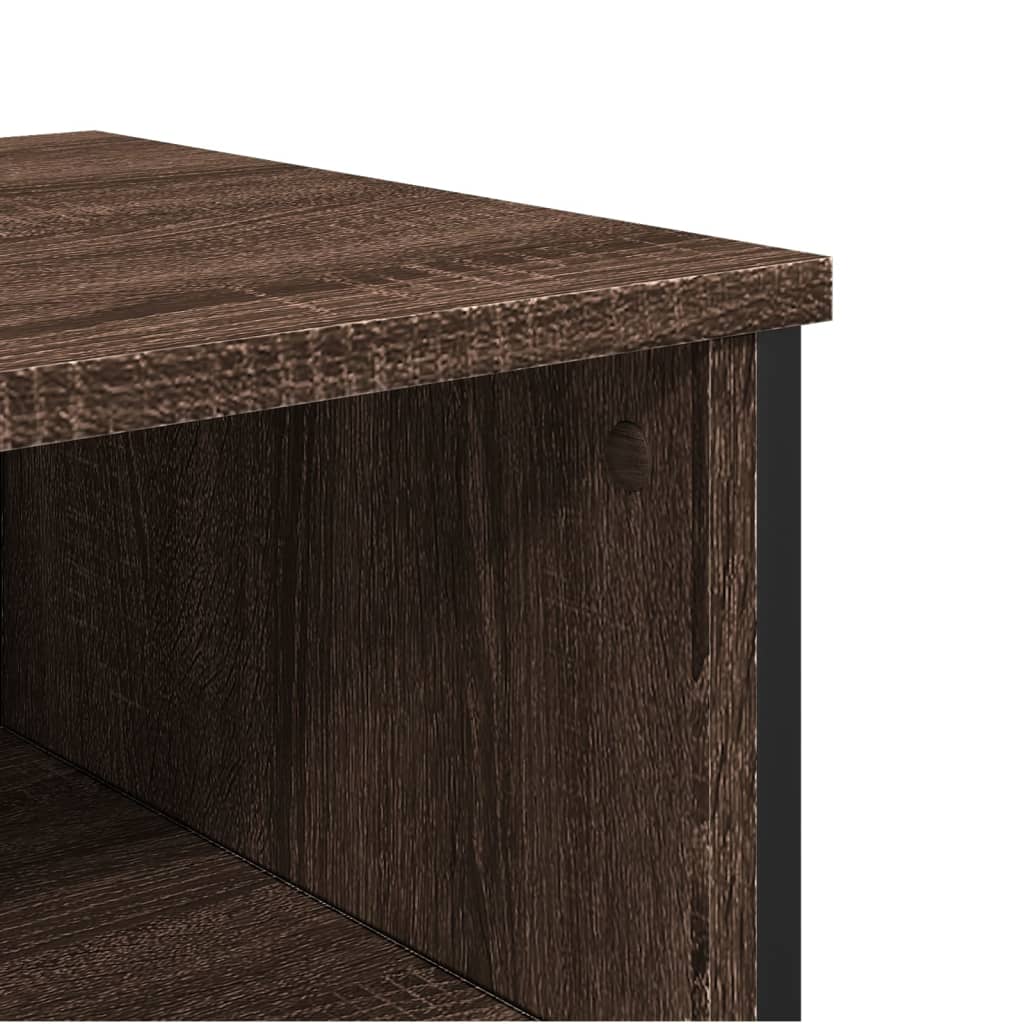 Table console chêne marron 100x35x74,5 cm bois d'ingénierie - XIOS