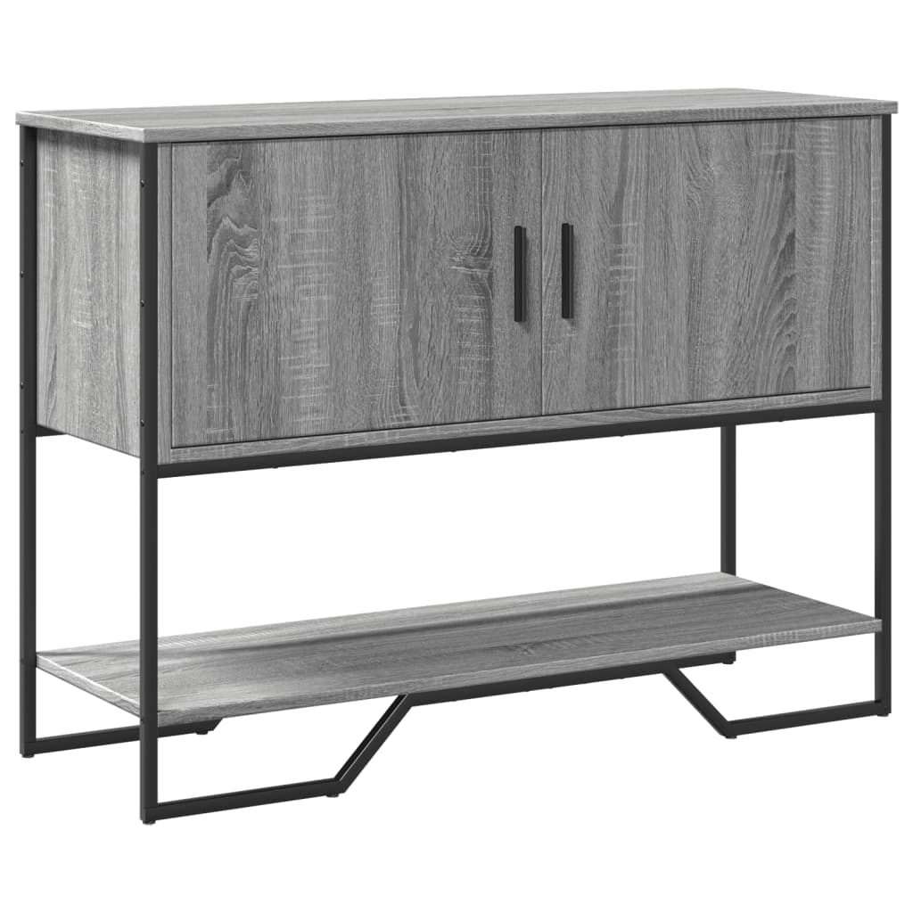 Table console sonoma gris 100x35x74,5 cm bois d'ingénierie - XIOS