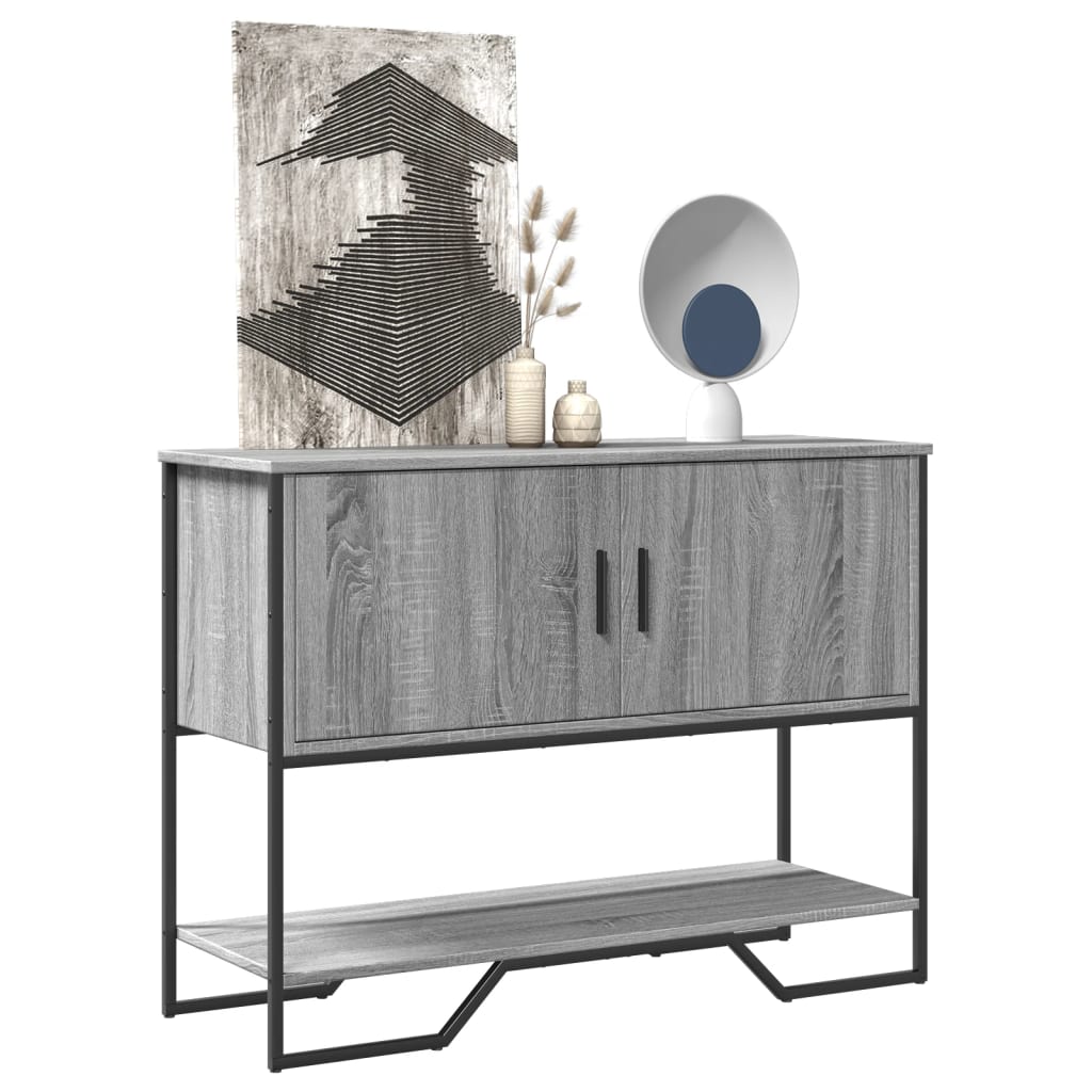 Table console sonoma gris 100x35x74,5 cm bois d'ingénierie - XIOS