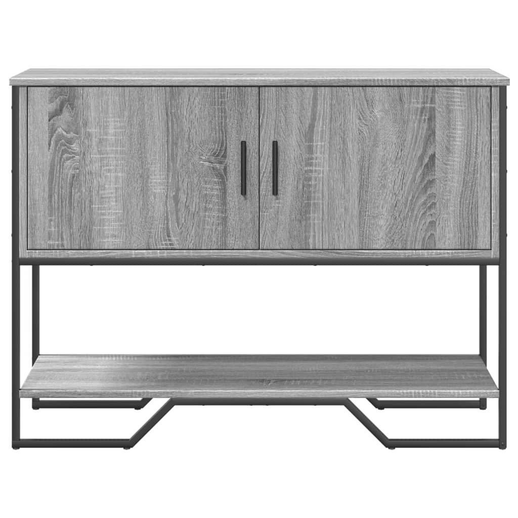 Table console sonoma gris 100x35x74,5 cm bois d'ingénierie - XIOS