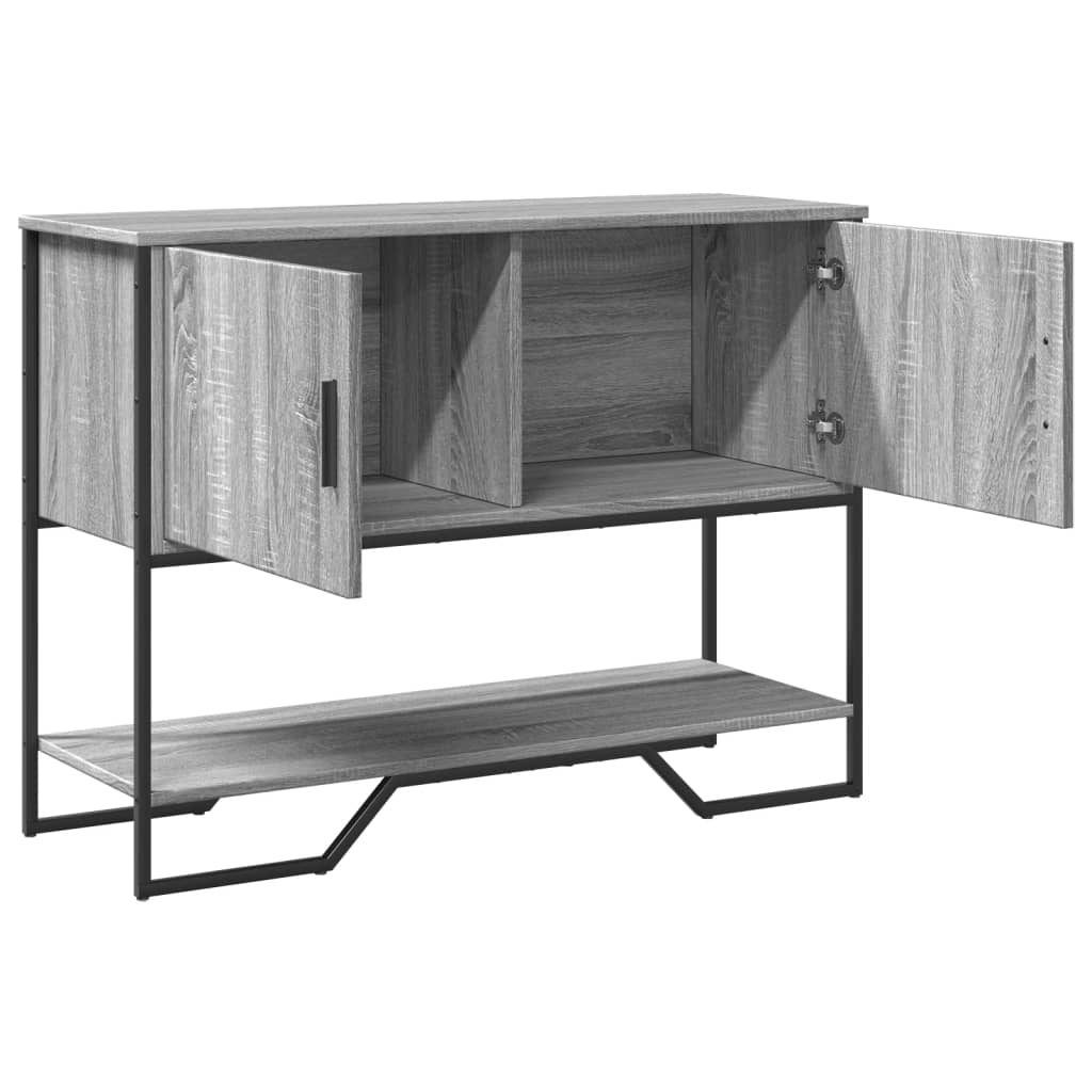Table console sonoma gris 100x35x74,5 cm bois d'ingénierie - XIOS